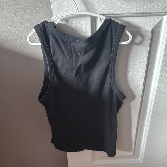 Gray Fitted Crop Muscle Tee - Picture 2 of 2
